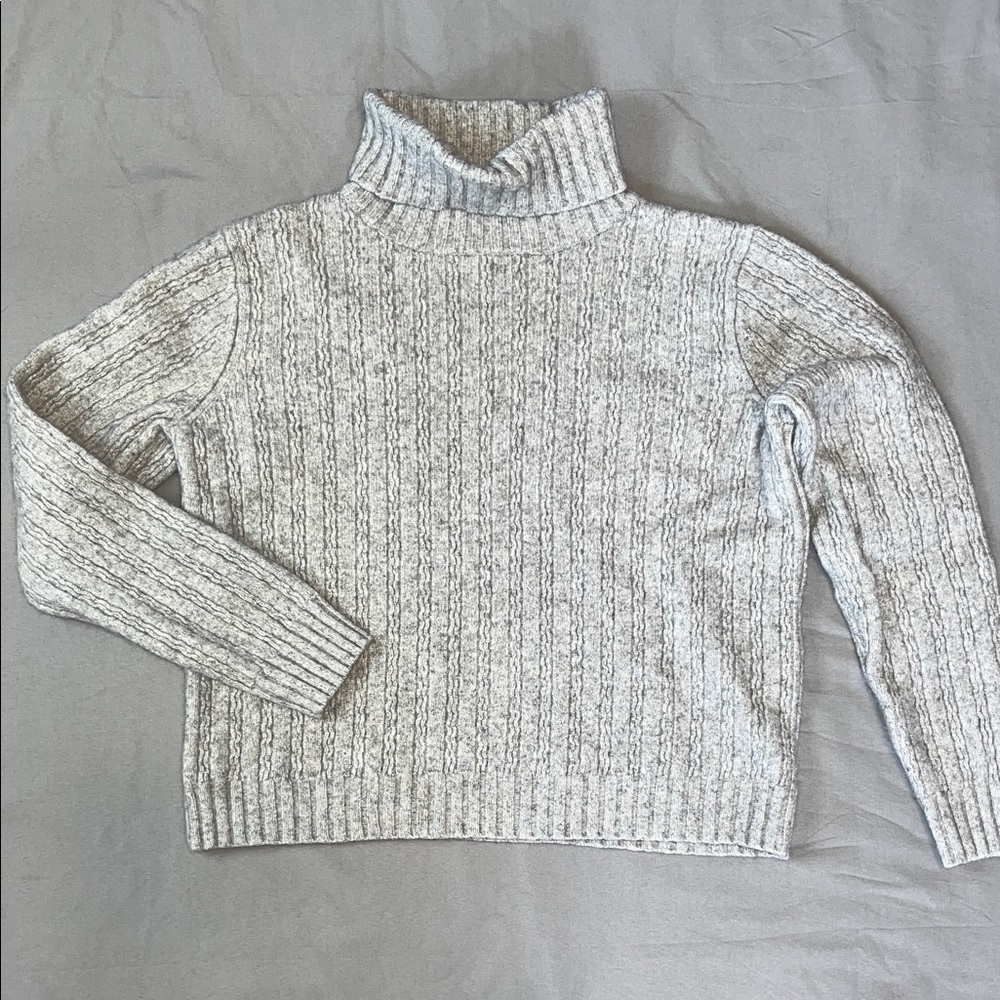 Pendleton Light Gray Turtleneck Sweater M - image 1